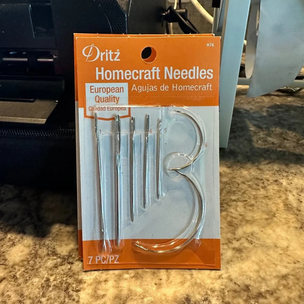NWOT 2 Pack Dritz Homecraft Needles 7pc Set H76 Upholstery Leather Canvas Repair